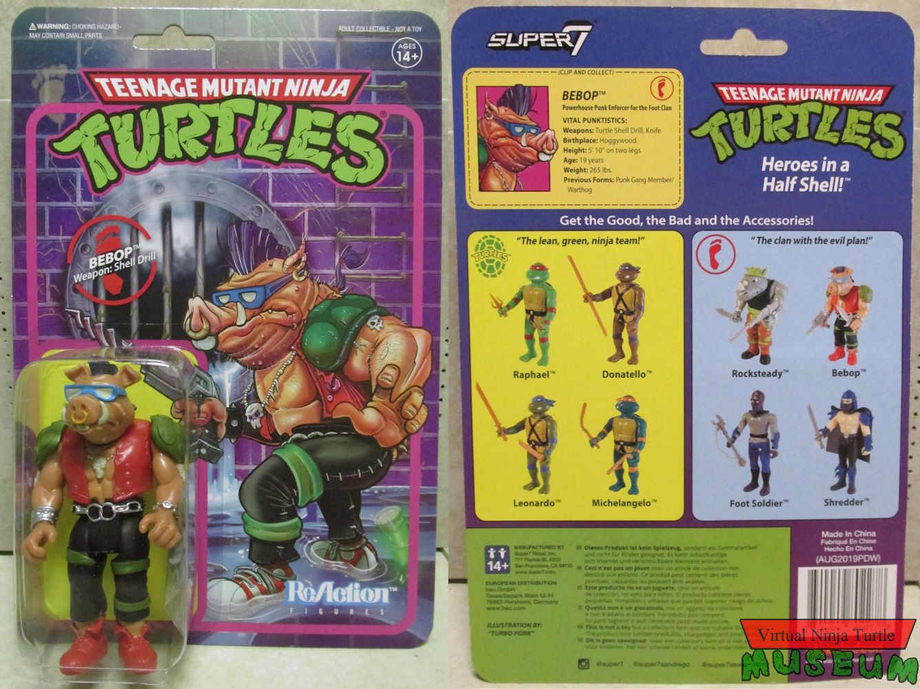 Teenage Mutant Ninja Turtles Bebop TMNT Punk Warthog Foot Clan Figure Super7