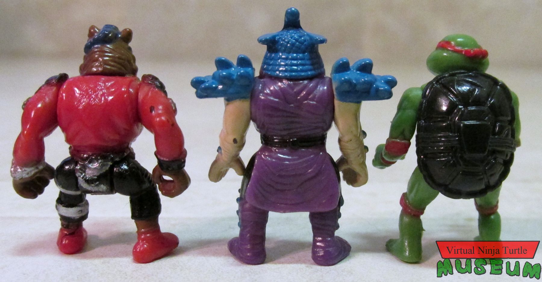 Mini-Mutants Super Shredder, Bebop & Raphael rear