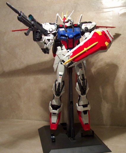 Strike Gundam on the stand