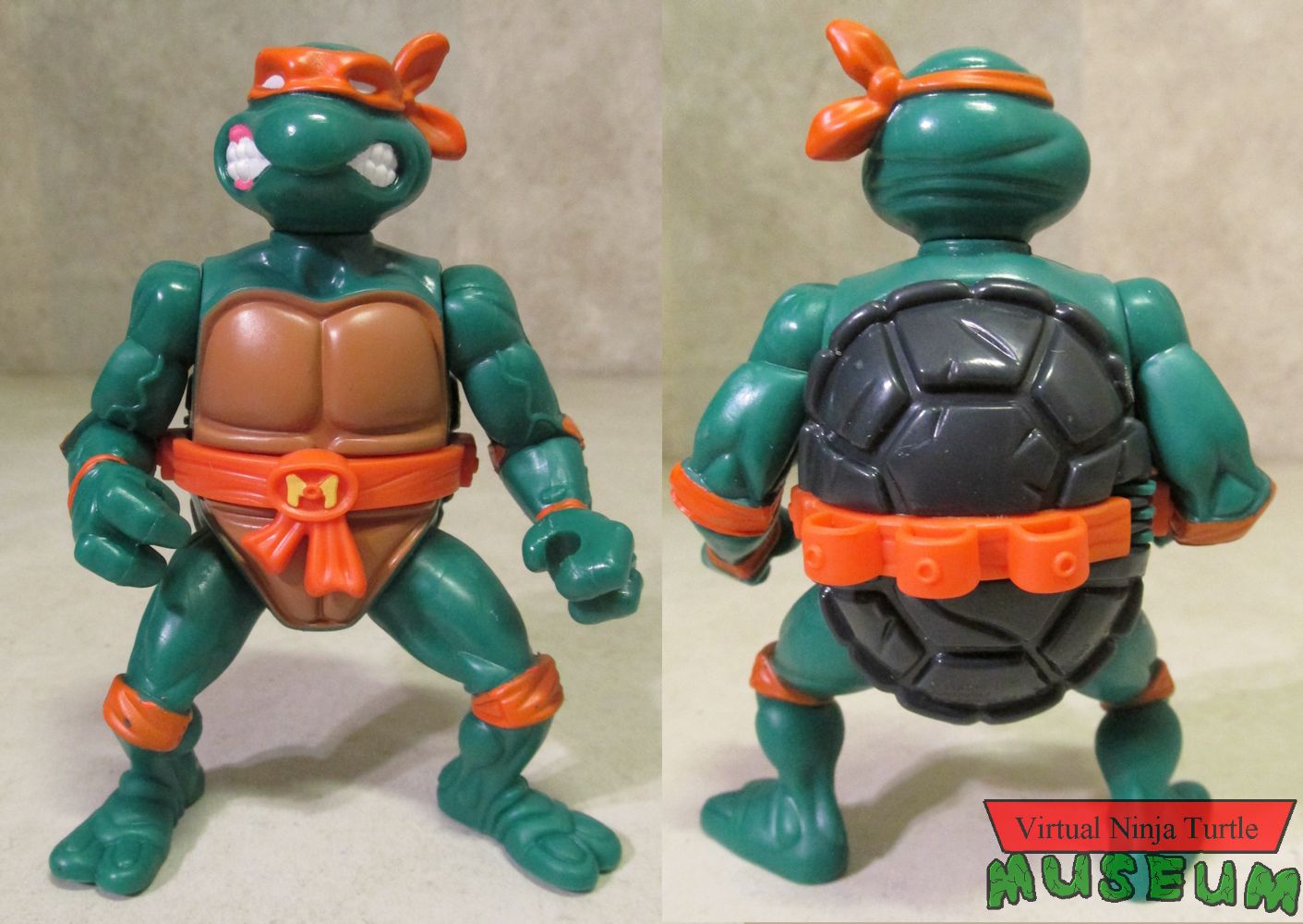 Michelangelo with storage shell front and back